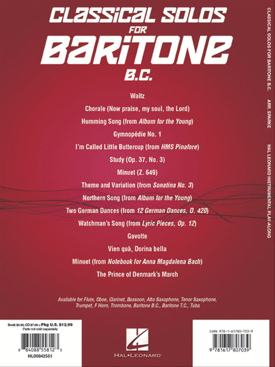Classical Solos for Baritone B.C. Baritone Horn BC scores gallery preview page 6