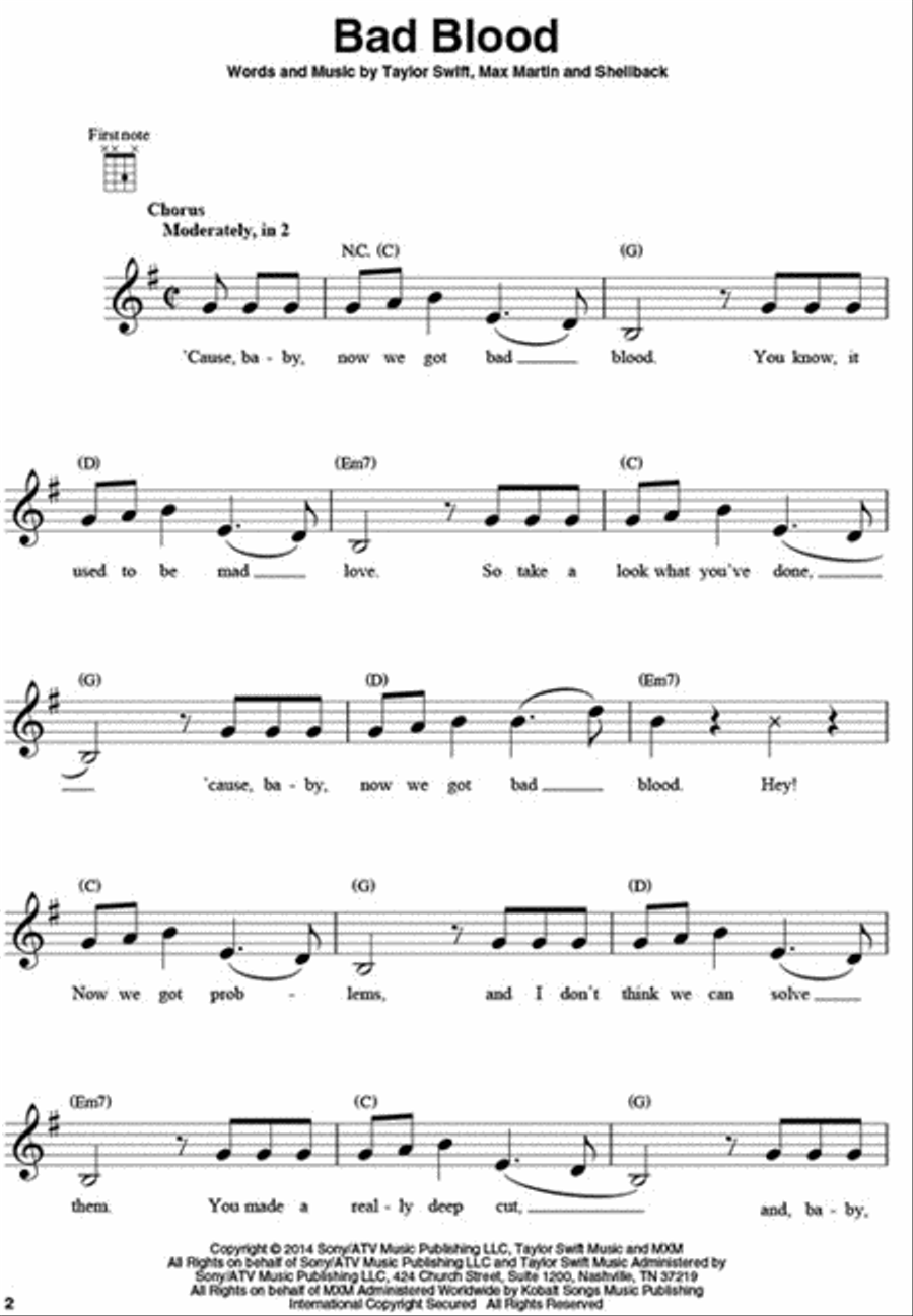 Taylor Swift for Ukulele - 2nd Edition Ukulele scores gallery preview page 3