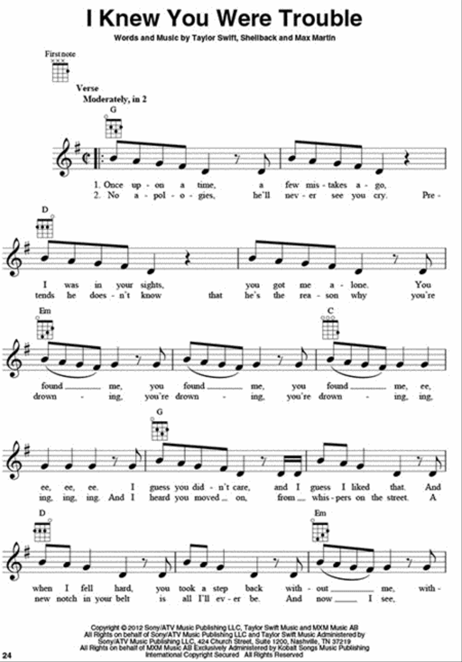 Taylor Swift for Ukulele - 2nd Edition Ukulele scores gallery preview page 5