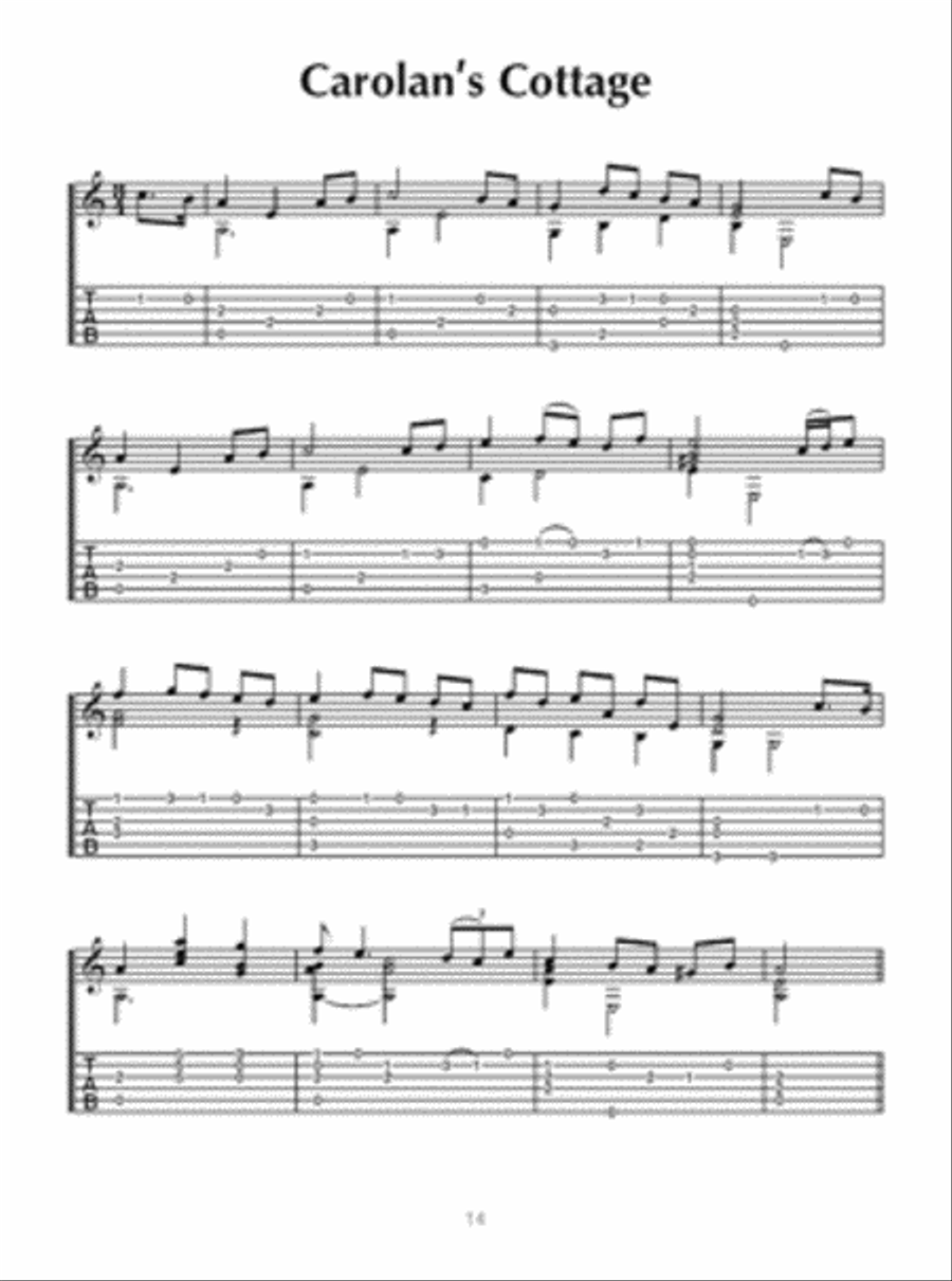 O'Carolan Guitar Arrangements Fingerpicking Guitar scores gallery preview page 2