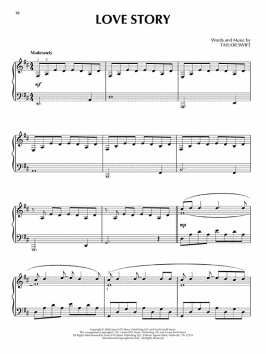 Taylor Swift for Piano Solo - 2nd Edition Piano Solo scores gallery preview page 4