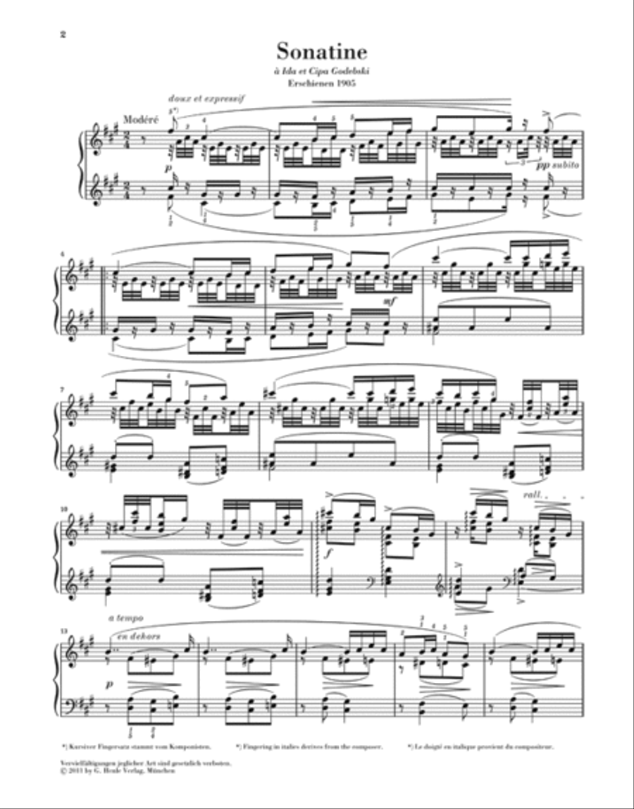 Sonatine Sonatine Piano Solo scores gallery preview page 2