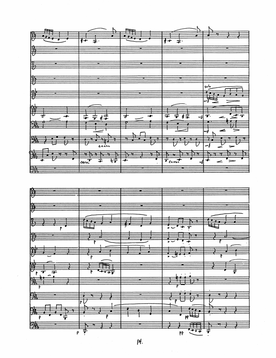 Serenade Opus 44 for 10-part Brass Ensemble Score scores gallery preview page 5