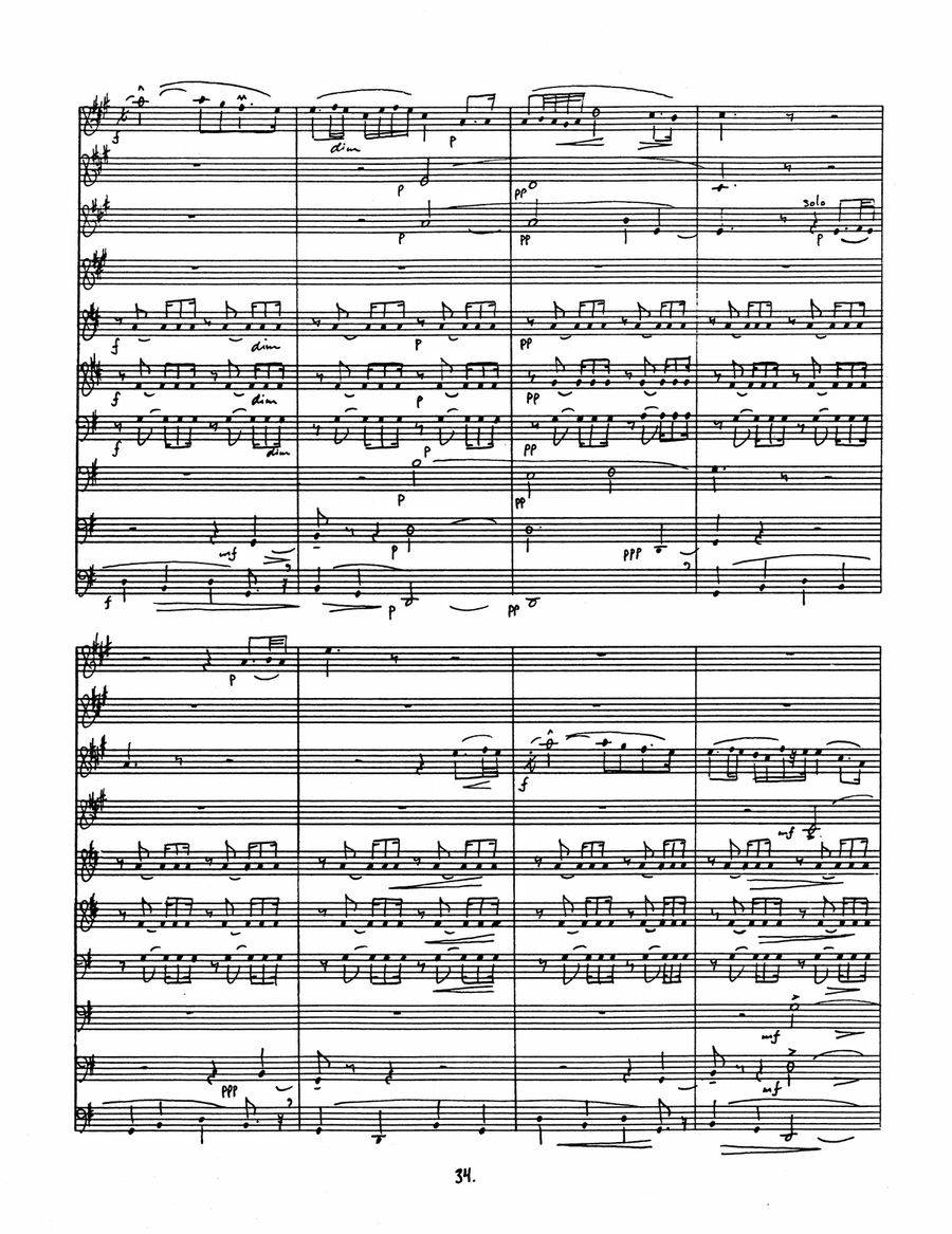 Serenade Opus 44 for 10-part Brass Ensemble Score scores gallery preview page 7