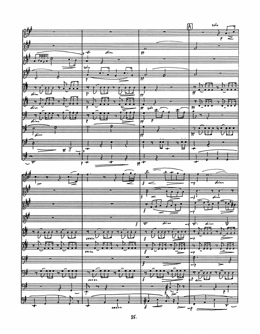 Serenade Opus 44 for 10-part Brass Ensemble Score scores gallery preview page 8