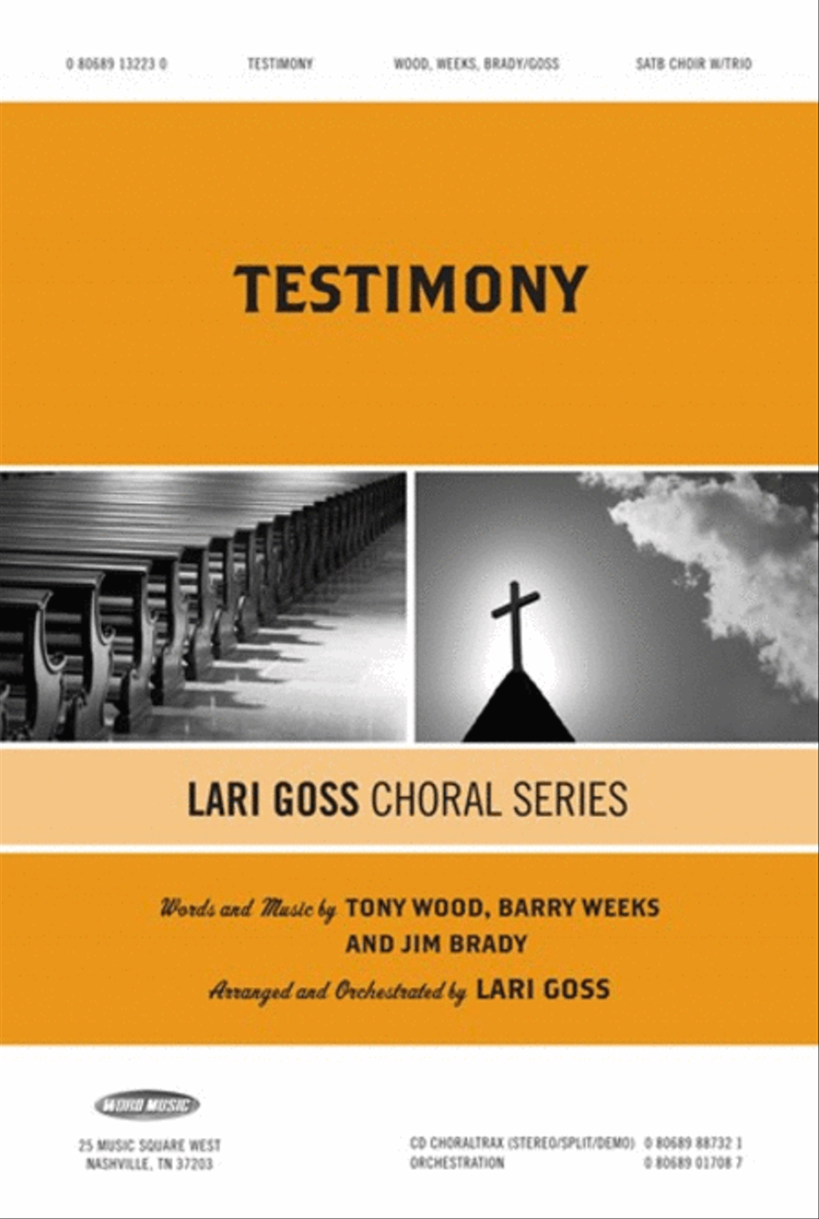 Testimony - CD ChoralTrax 4-Part scores gallery preview page 1