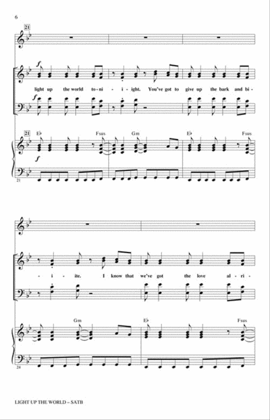 Light Up the World Choir scores gallery preview page 2