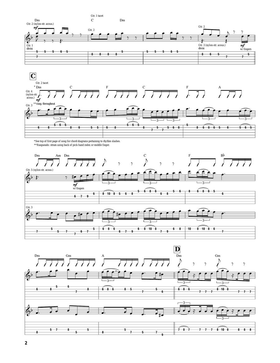 End Credits (from Pirates Of The Caribbean: On Stranger Tides) Guitar Tablature scores gallery preview page 2
