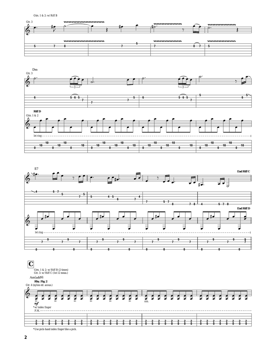 South Of Heaven's Chanting Mermaids Guitar Tablature scores gallery preview page 2