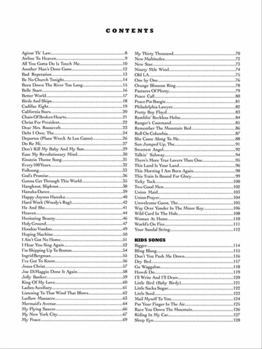 Every 100 Years – The Woody Guthrie Centennial Songbook Collection / Songbook scores gallery preview page 4