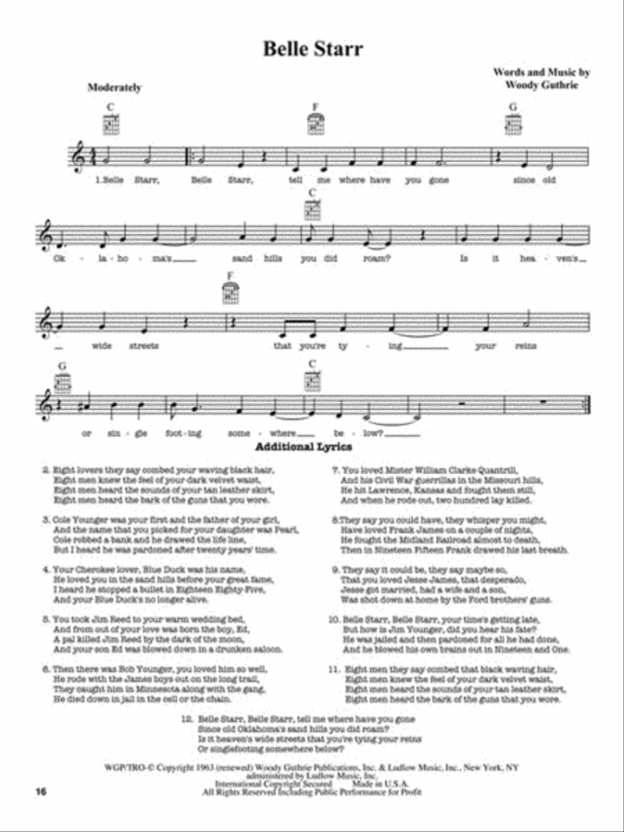 Every 100 Years – The Woody Guthrie Centennial Songbook Collection / Songbook scores gallery preview page 5