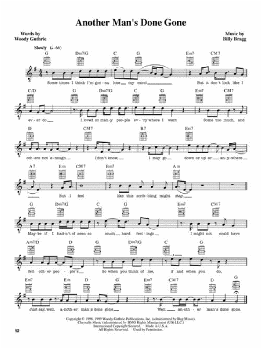 Every 100 Years – The Woody Guthrie Centennial Songbook Collection / Songbook scores gallery preview page 9