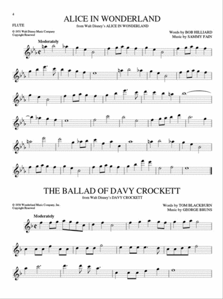 The Big Book of Disney Songs Flute Solo scores gallery preview page 2