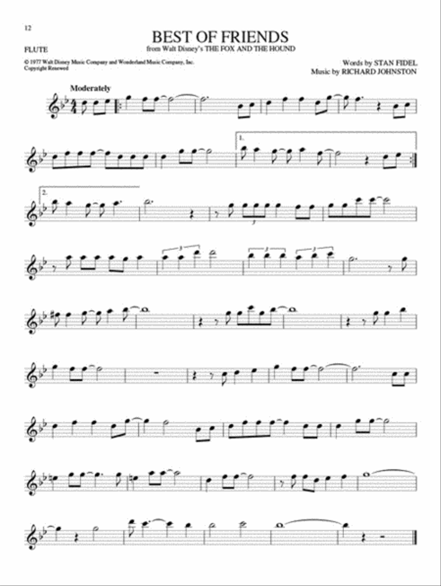 The Big Book of Disney Songs Flute Solo scores gallery preview page 3