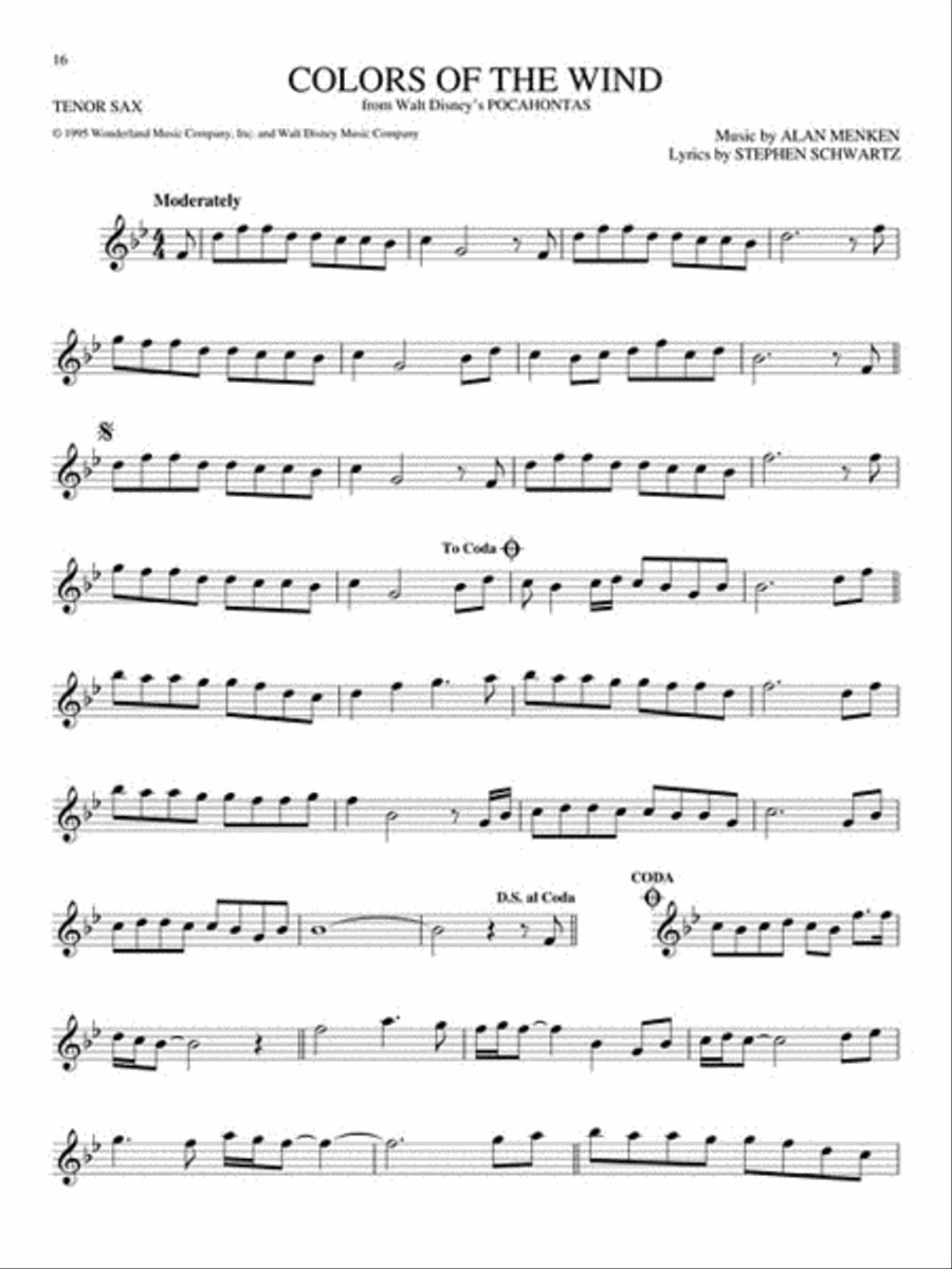 The Big Book of Disney Songs Tenor Saxophone scores gallery preview page 3