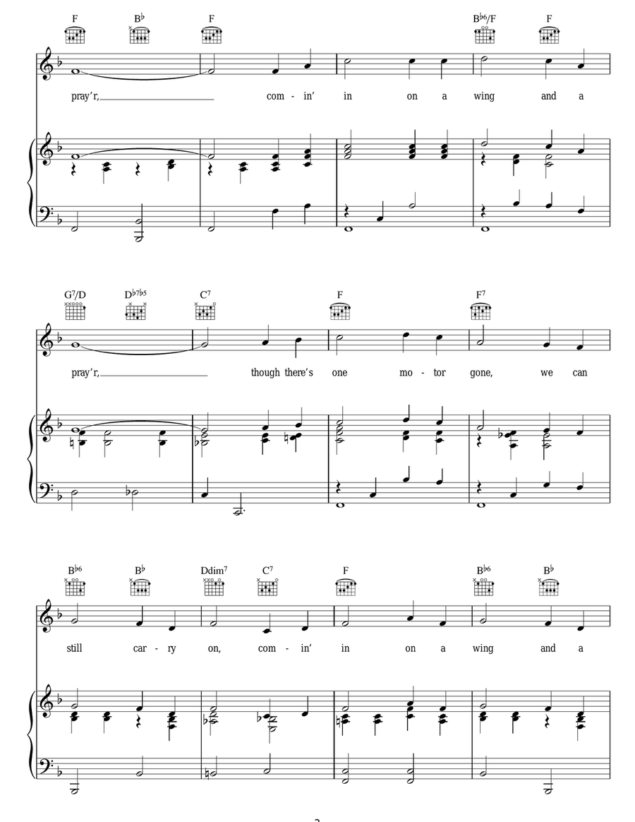 Comin' In On A Wing And A Prayer Guitar scores gallery preview page 3