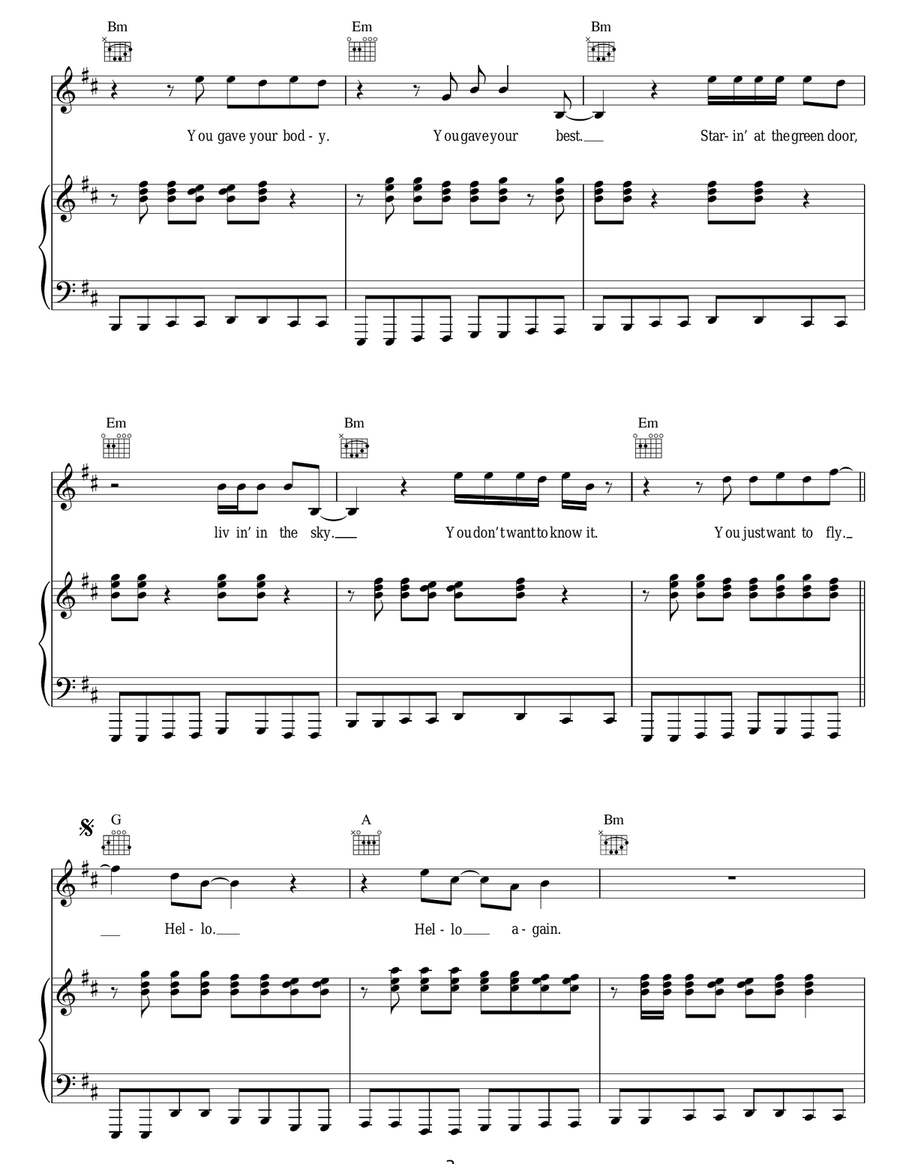 Hello Again Hello Again Acoustic Guitar scores gallery preview page 3