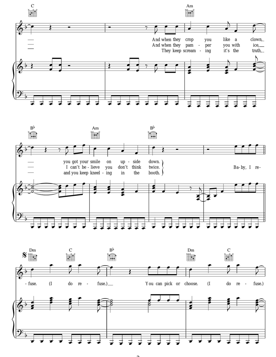 I Refuse I Refuse Acoustic Guitar scores gallery preview page 2