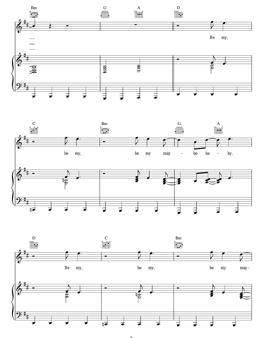 Maybe Baby Maybe Baby Acoustic Guitar scores gallery preview page 3