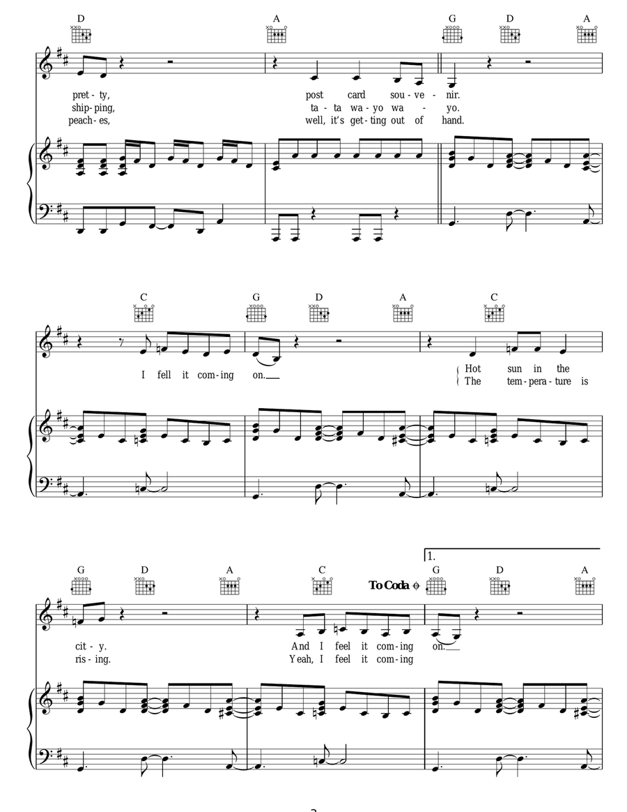 Ta Ta Wayo Wayo Ta Ta Wayo Wayo Acoustic Guitar scores gallery preview page 3