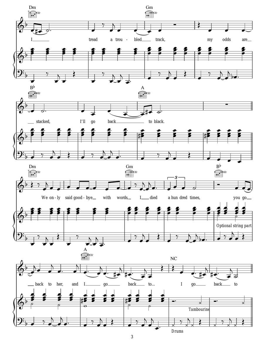 Back To Black Back To Black Acoustic Guitar scores gallery preview page 3