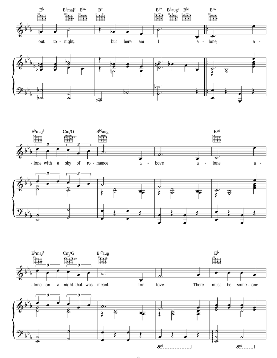 Alone Alone Guitar scores gallery preview page 2