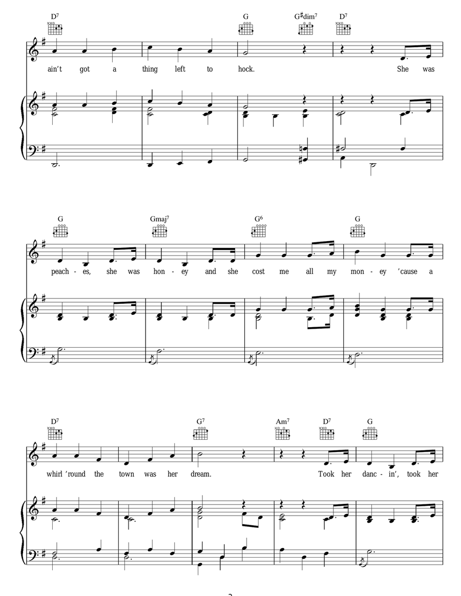 There's A Pawn Shop On A Corner (In Pittsburgh Pennsylvania) Guitar scores gallery preview page 3