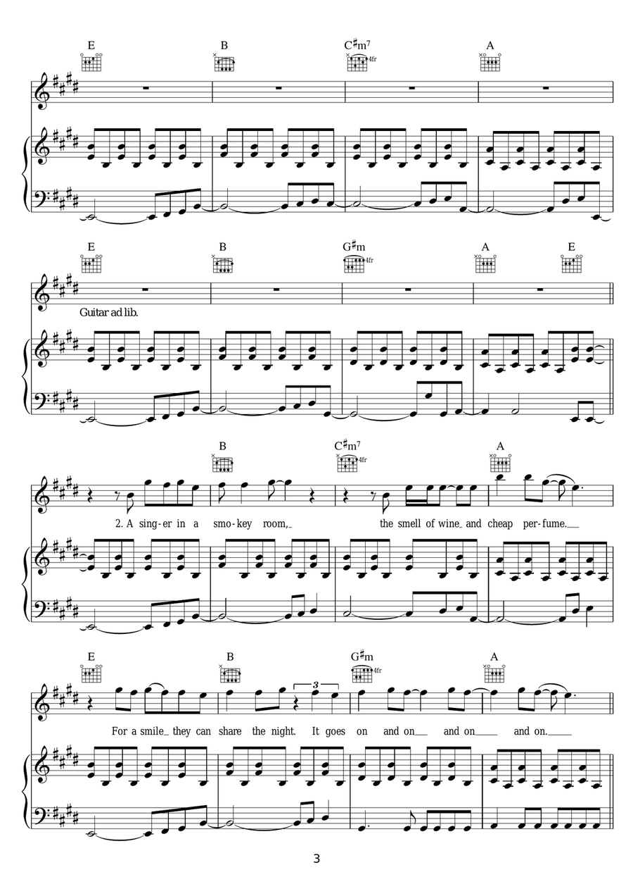 Don't Stop Believin' Don't Stop Believin' Guitar scores gallery preview page 3