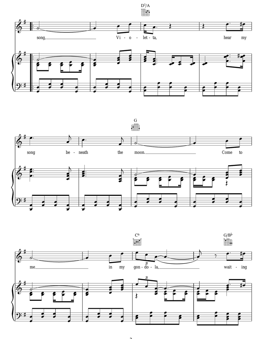 Hear My Song, Violetta Guitar scores gallery preview page 3