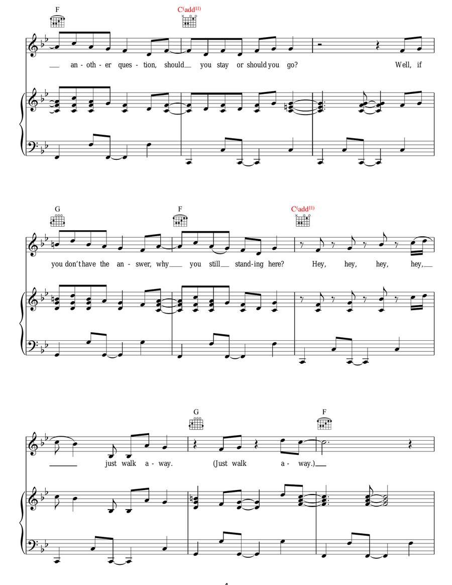 Walk Away Walk Away Acoustic Guitar scores gallery preview page 4