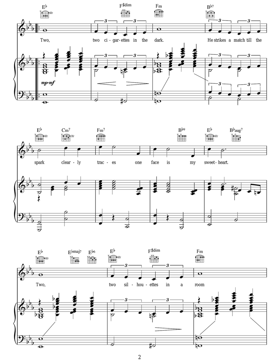 Two Cigarettes In The Dark Guitar scores gallery preview page 2