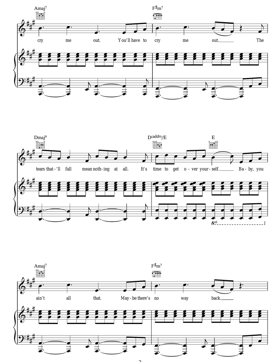 Cry Me Out Cry Me Out Acoustic Guitar scores gallery preview page 3