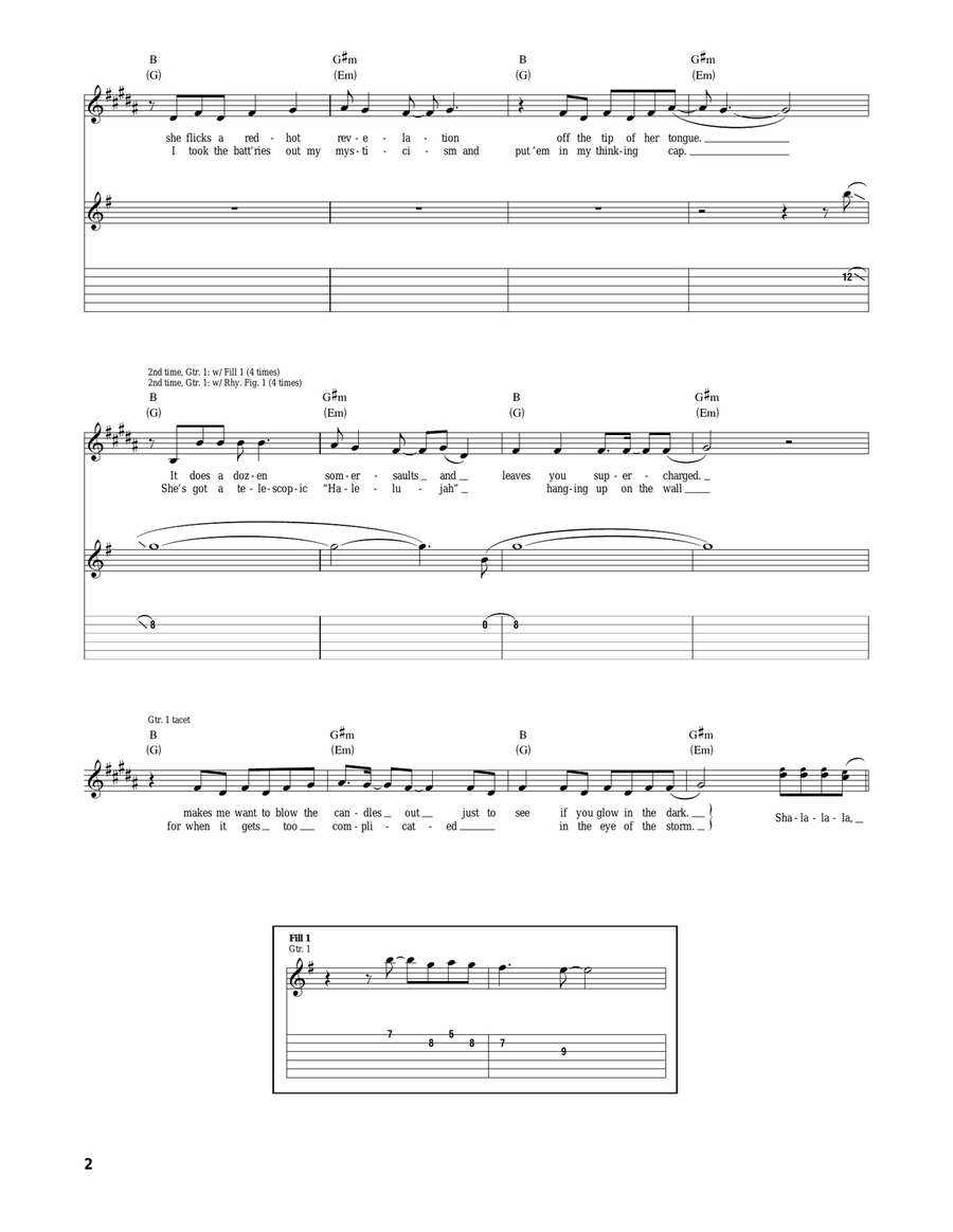 The Hellcat Spangled Shalalala Acoustic Guitar scores gallery preview page 2