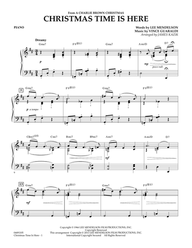 Christmas Time Is Here - Piano