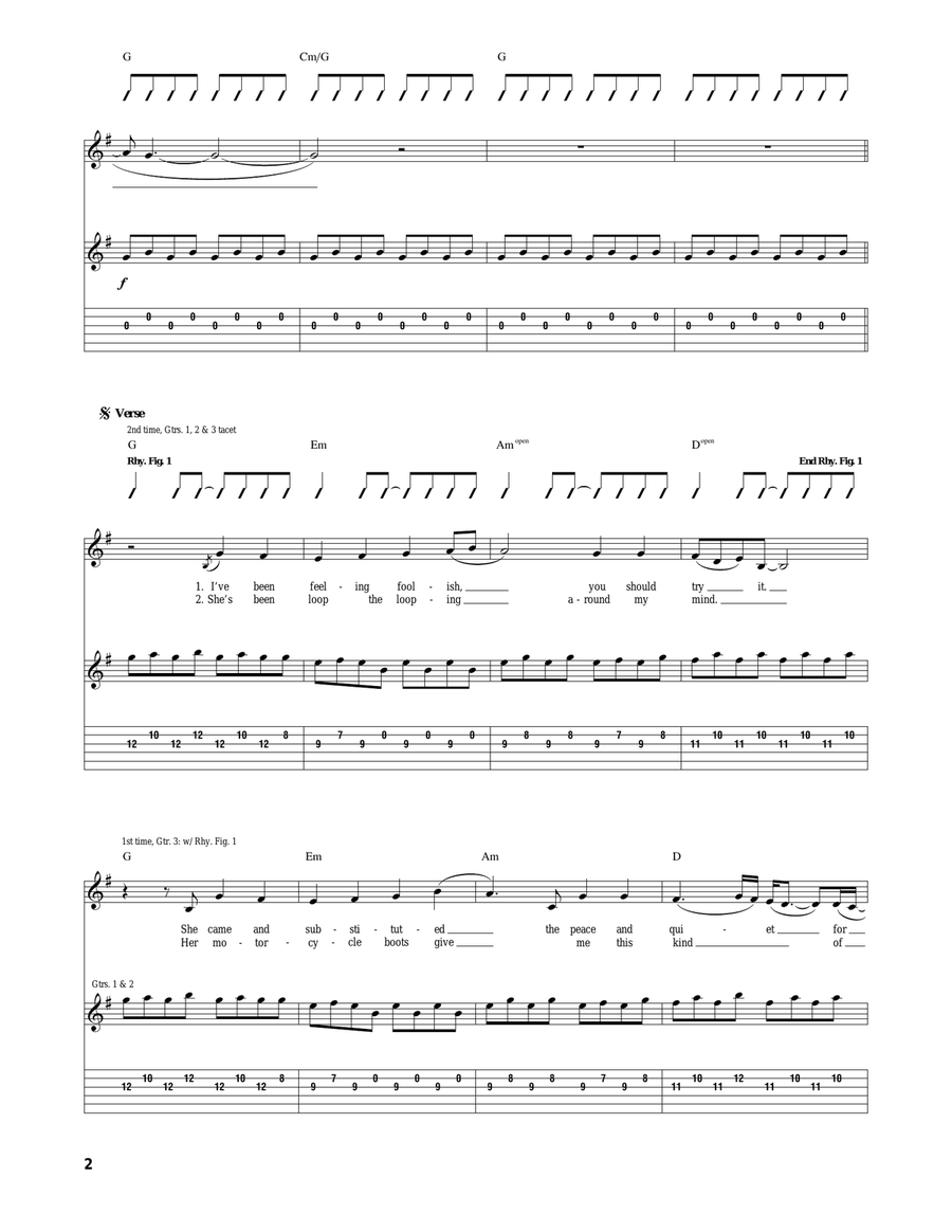 She's Thunderstorms She's Thunderstorms Acoustic Guitar scores gallery preview page 2