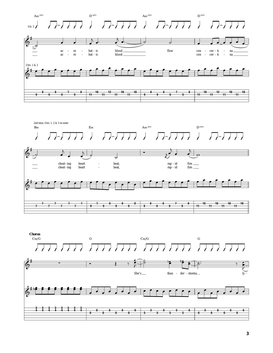 She's Thunderstorms She's Thunderstorms Acoustic Guitar scores gallery preview page 3
