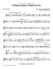 I Want To Know What Love Is - Bb Trumpet 1 (Flugelhorn)