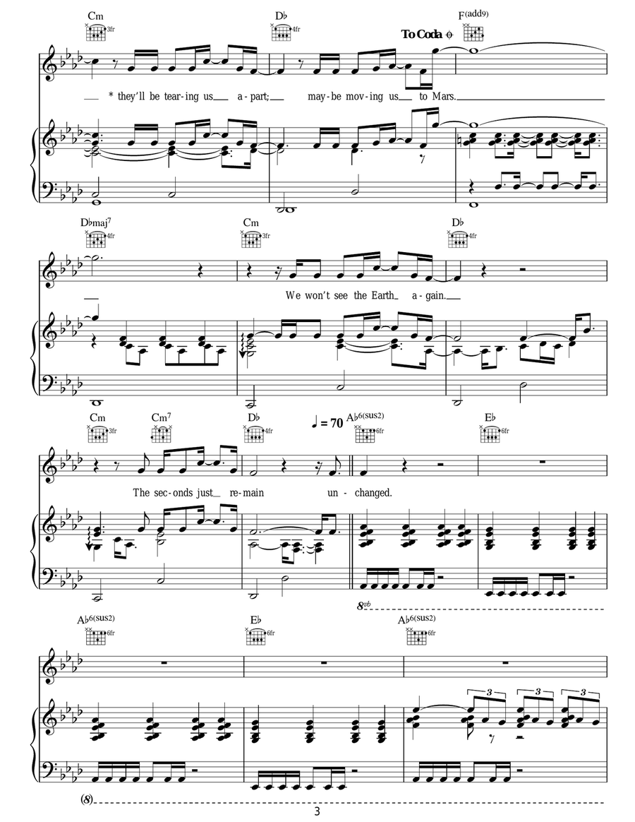 Moving To Mars Moving To Mars Acoustic Guitar scores gallery preview page 3