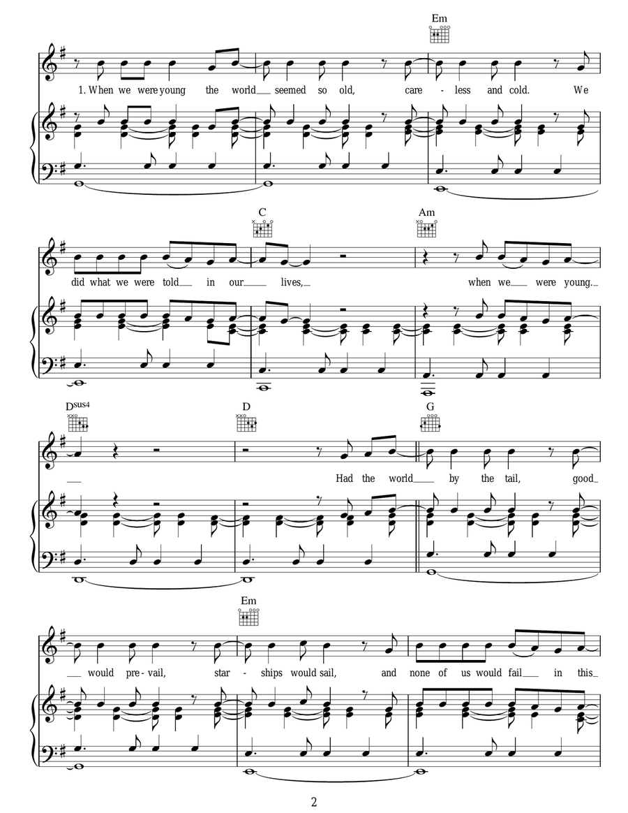 When We Were Young When We Were Young Acoustic Guitar scores gallery preview page 2