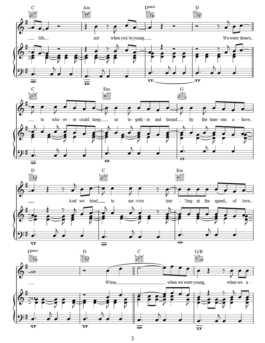When We Were Young When We Were Young Acoustic Guitar scores gallery preview page 3