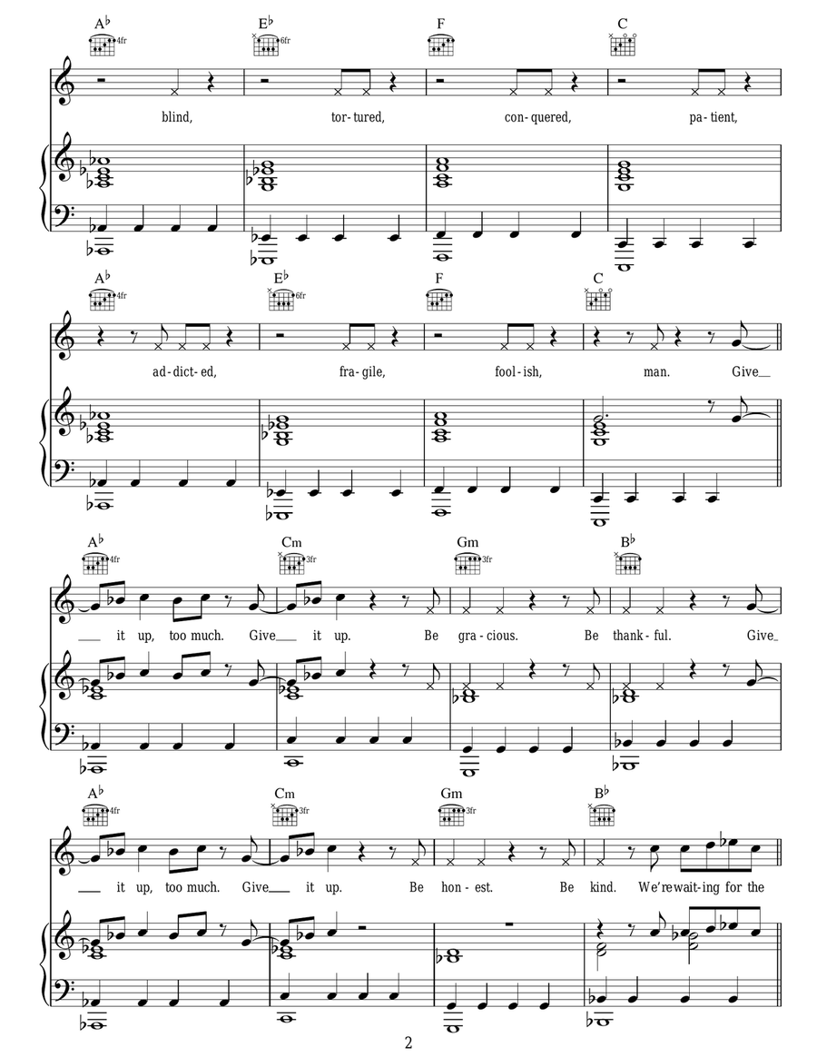 Man Man Acoustic Guitar scores gallery preview page 2