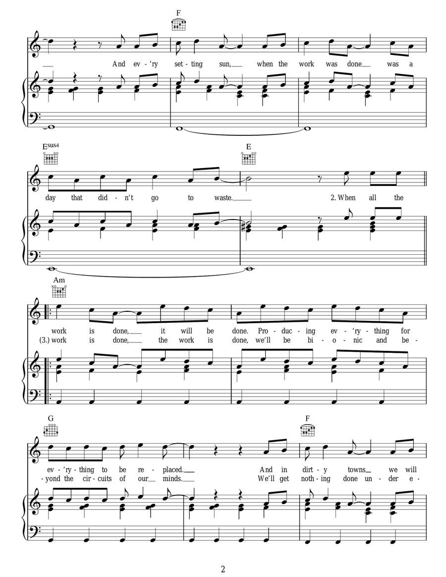 The Day The Work Is Done The Day The Work Is Done Acoustic Guitar scores gallery preview page 2