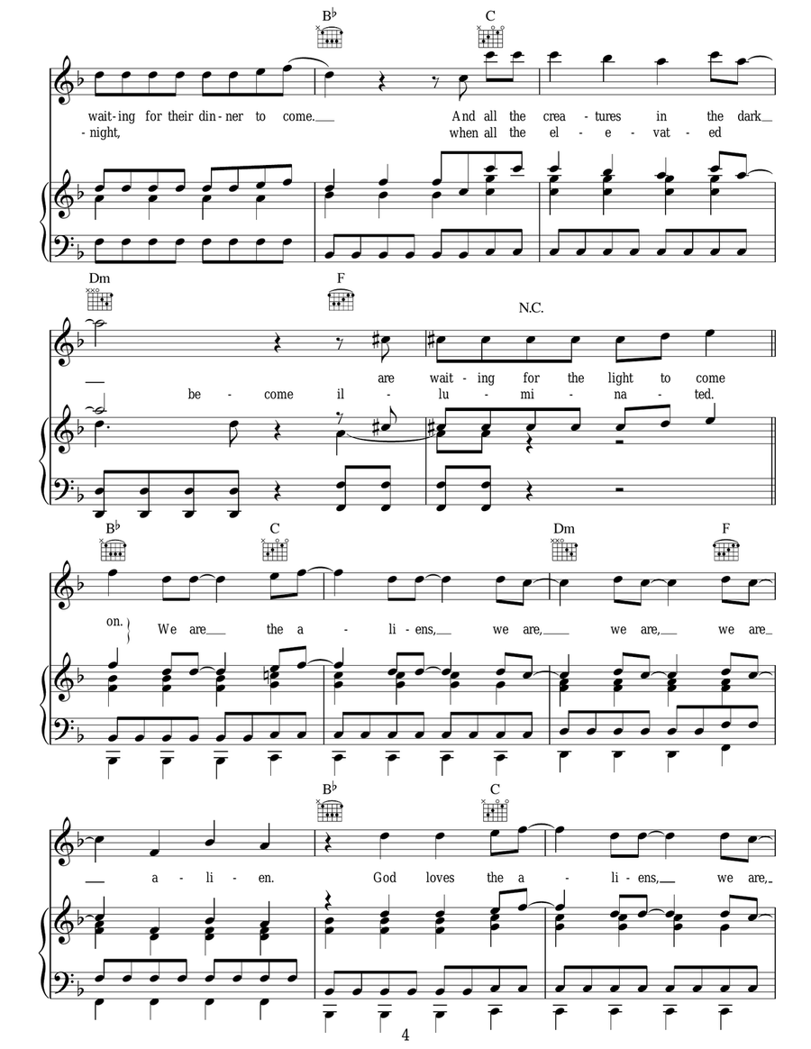 Aliens Aliens Acoustic Guitar scores gallery preview page 4