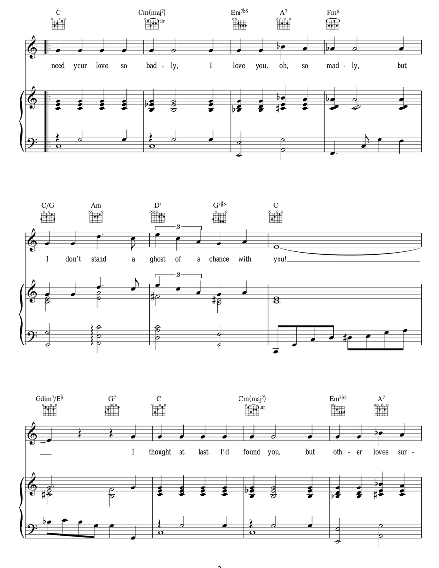 I Don't Stand A Ghost Of A Chance Guitar scores gallery preview page 2