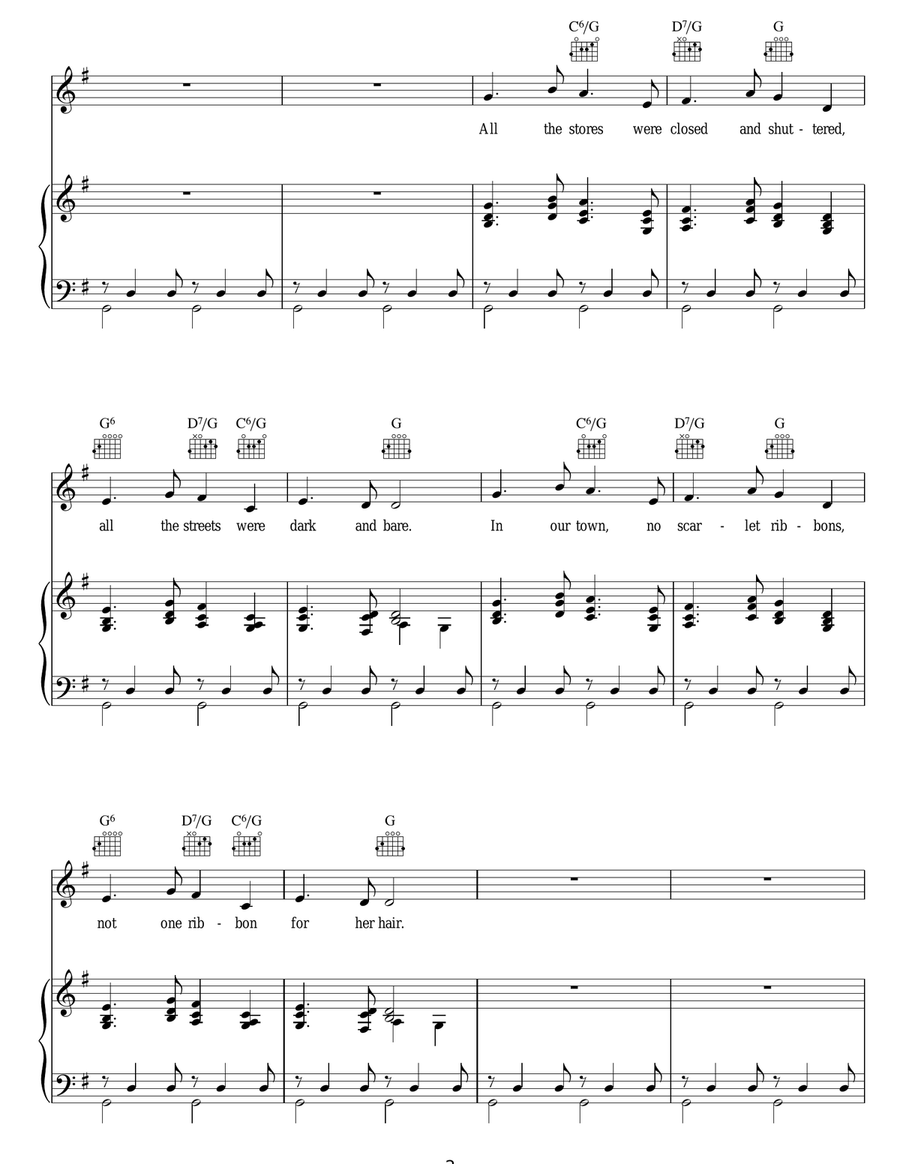 Scarlet Ribbons Scarlet Ribbons Acoustic Guitar scores gallery preview page 2