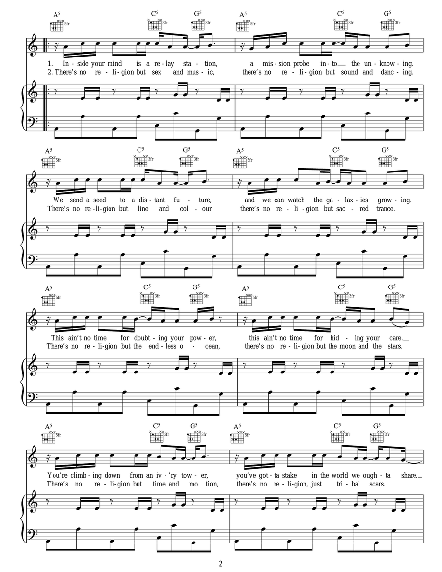 Send Your Love (Dave Aude Remix) Acoustic Guitar scores gallery preview page 2
