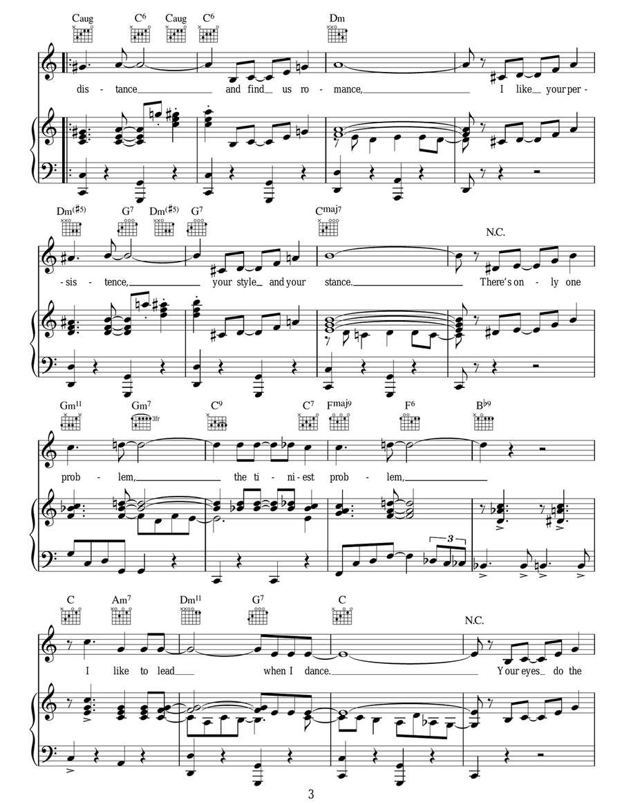 I Like To Lead When I Dance Guitar scores gallery preview page 3