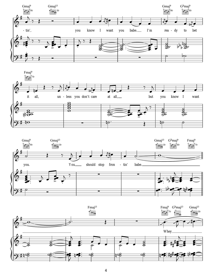 Frontin' Frontin' Guitar scores gallery preview page 4