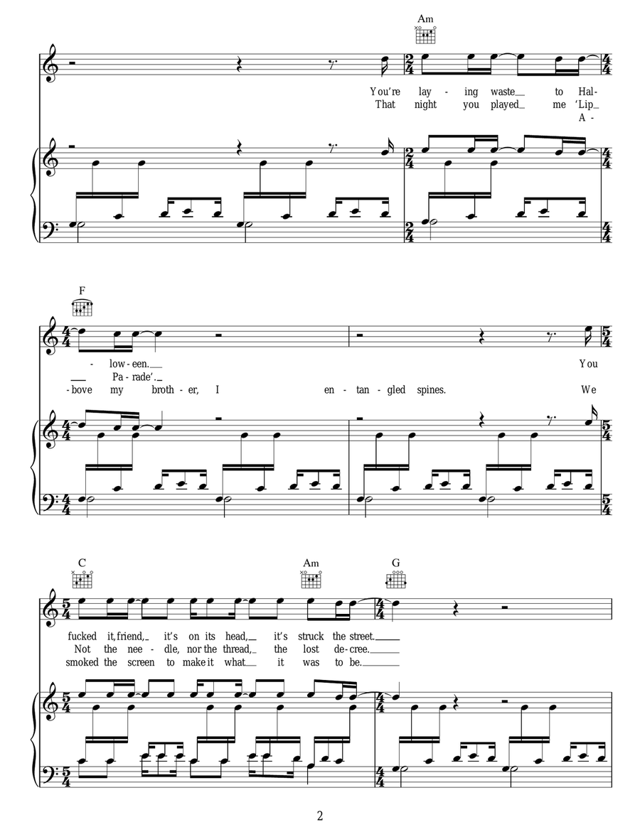 Holocene Holocene Acoustic Guitar scores gallery preview page 2