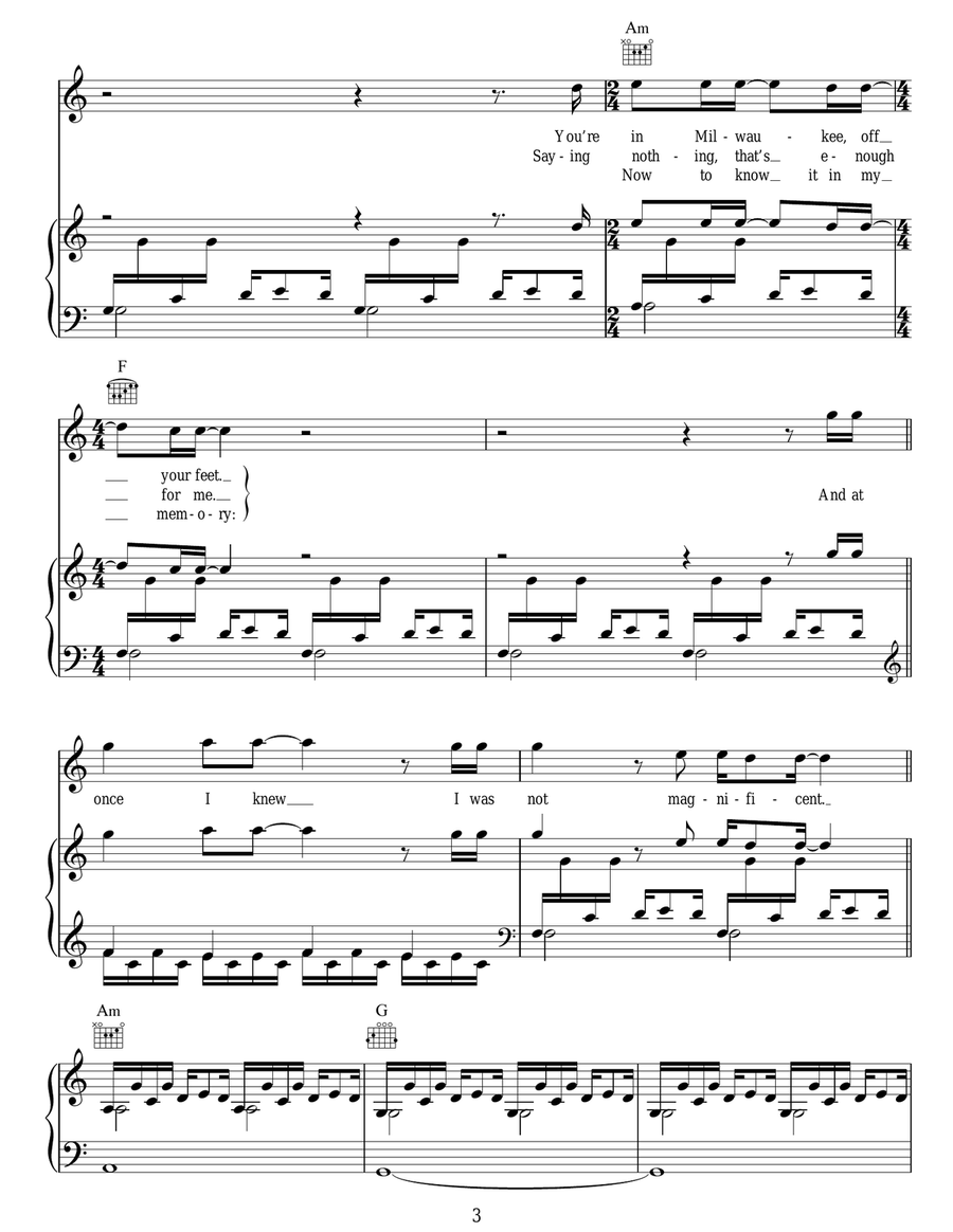 Holocene Holocene Acoustic Guitar scores gallery preview page 3